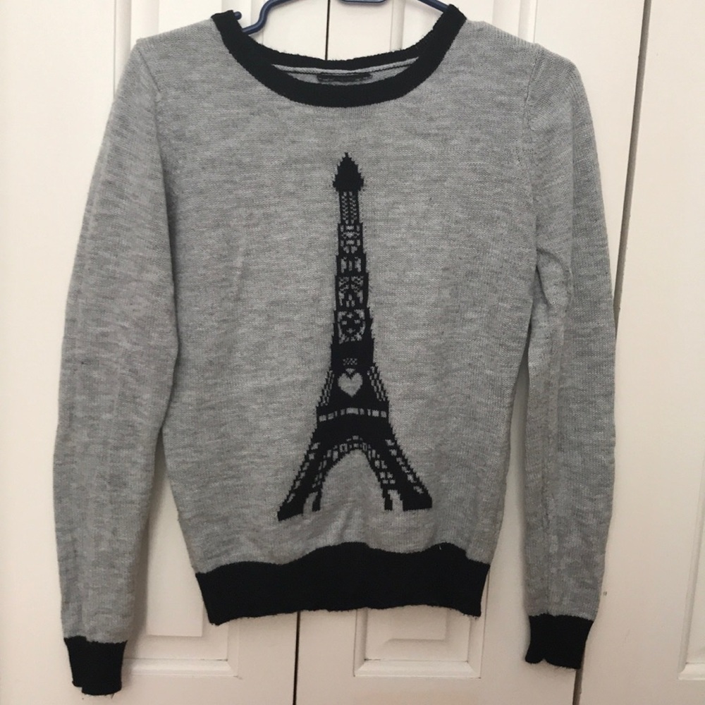 Black and Gray Eiffel tower sweater